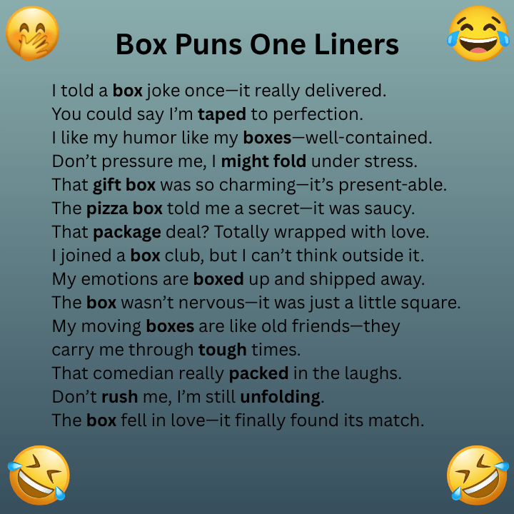 Box Puns One Liners