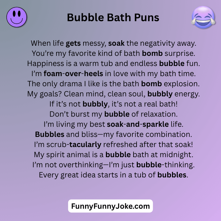Bubble Bath Puns
