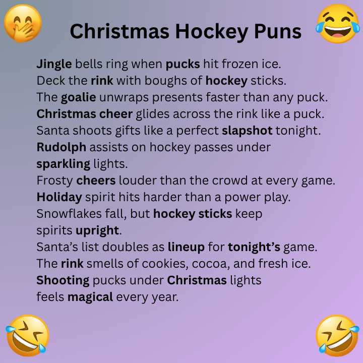 Christmas Hockey Puns