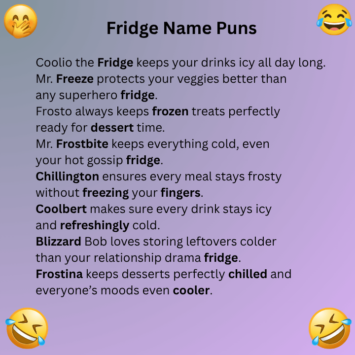 Fridge Name Puns