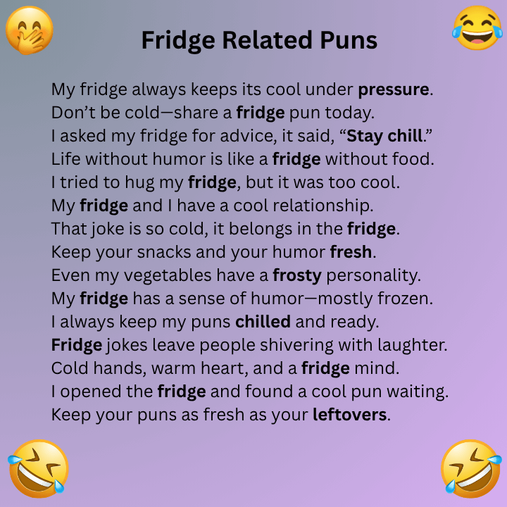 Fridge Related Puns