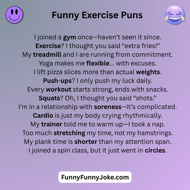 Funny Exercise Puns