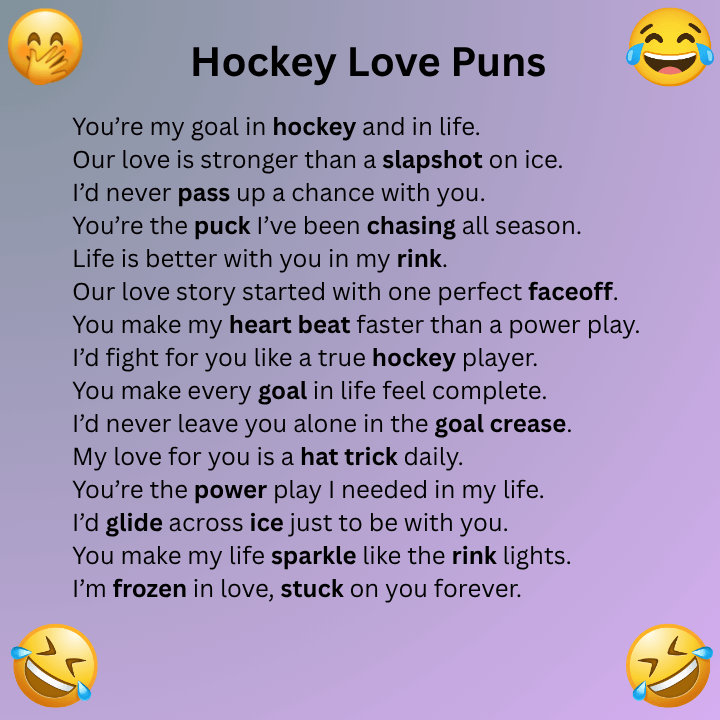Hockey Love Puns