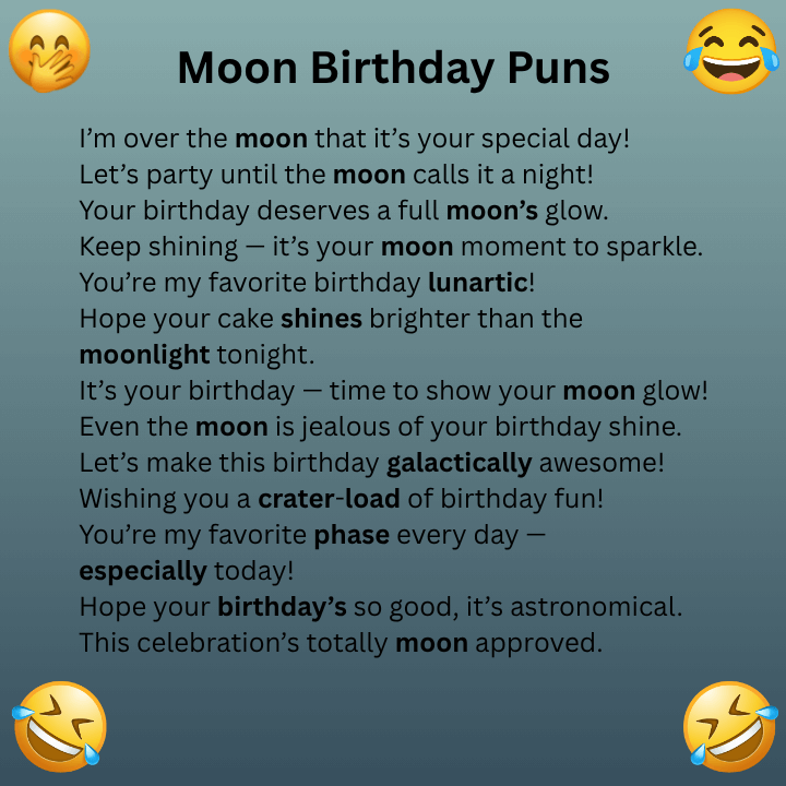 Moon Birthday Puns