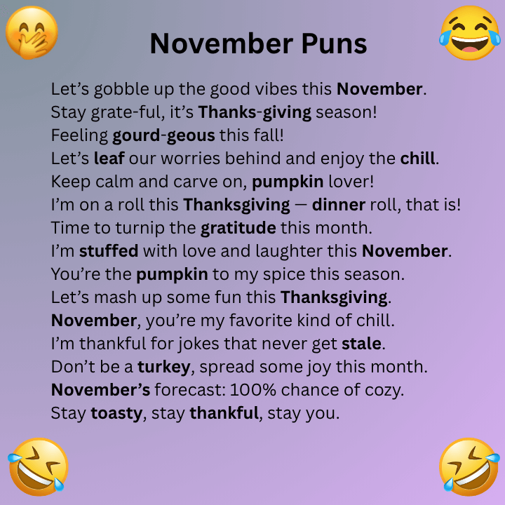 November Puns