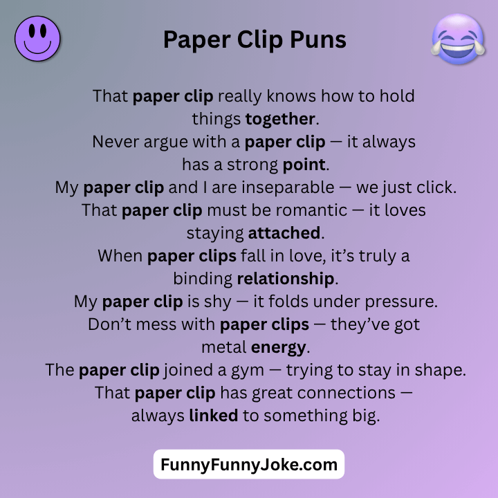 Paper Clip Puns