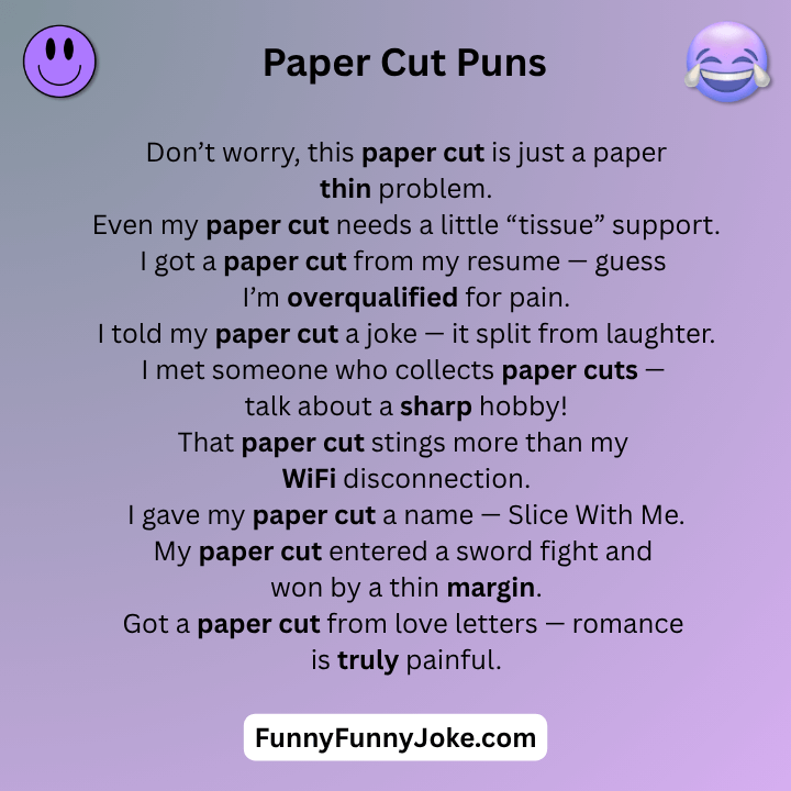 Paper Cut Puns