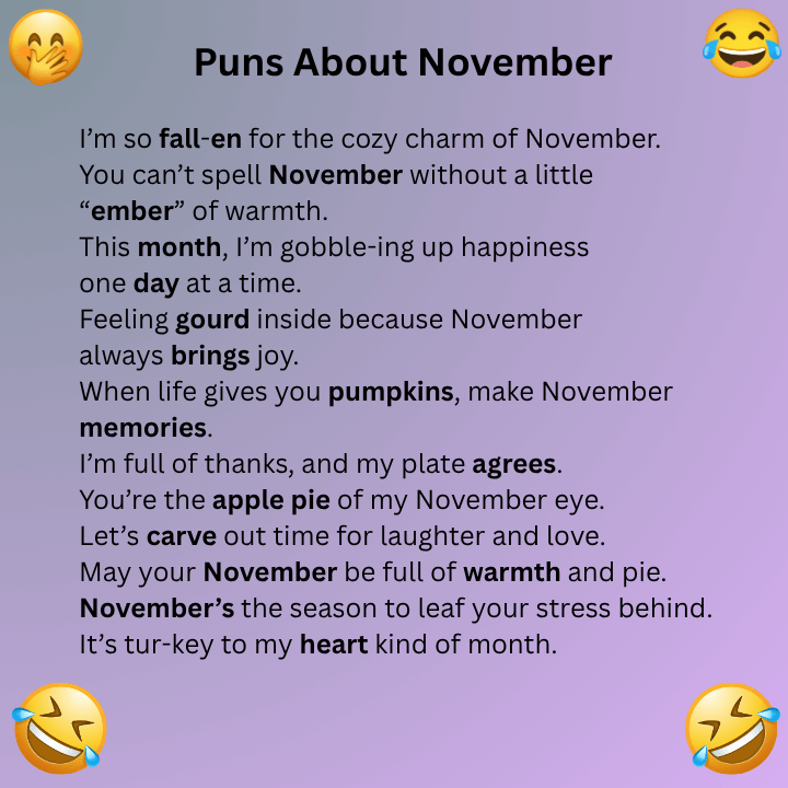 Puns About November