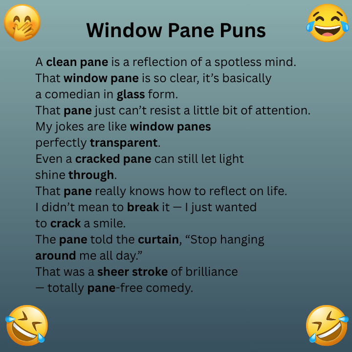 Window Pane Puns