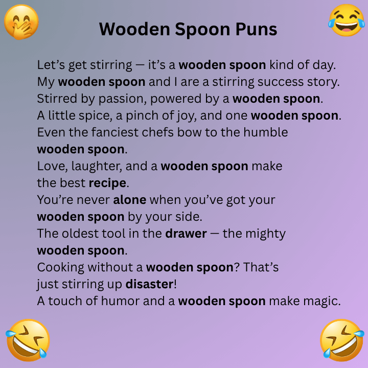 Wooden Spoon Puns