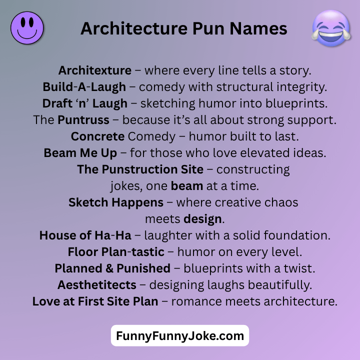 Architecture Pun Names