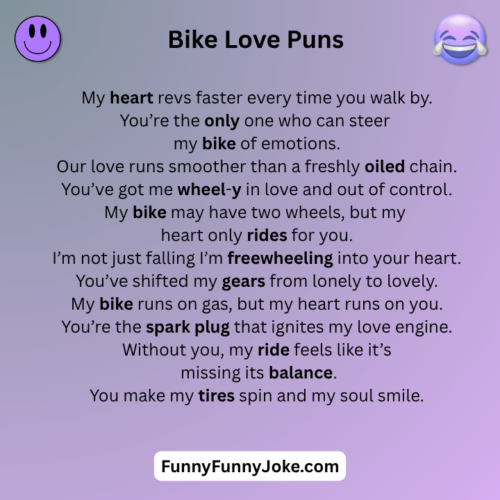 Bike Love Puns