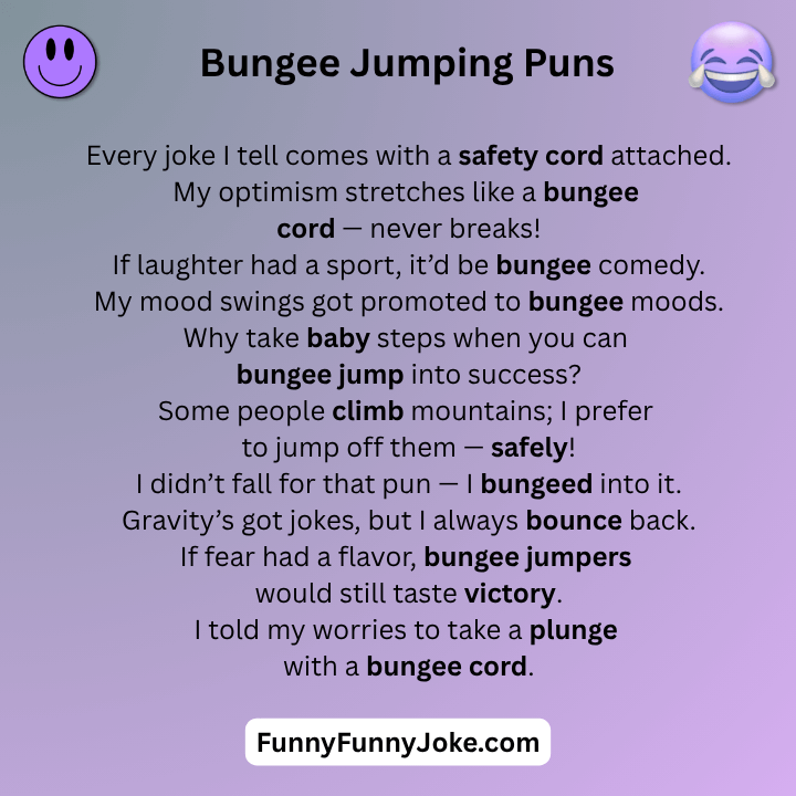 Bungee Jumping Puns