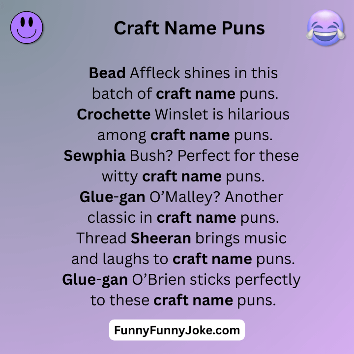 Craft Name Puns