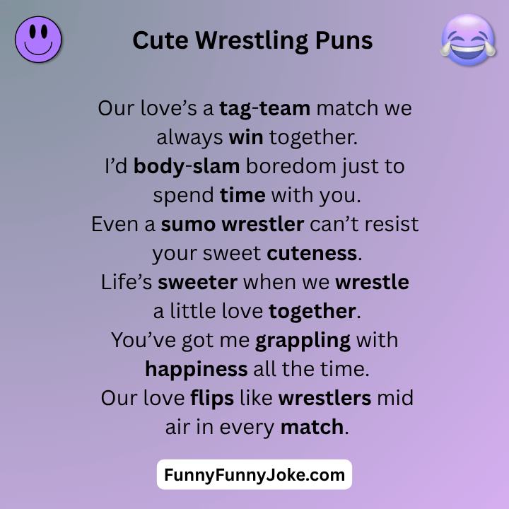 Cute Wrestling Puns