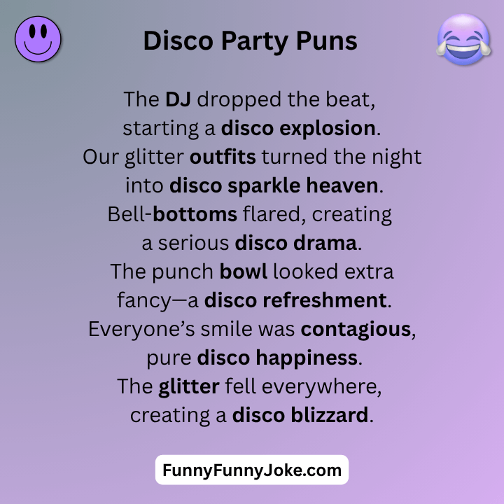 Disco Party Puns