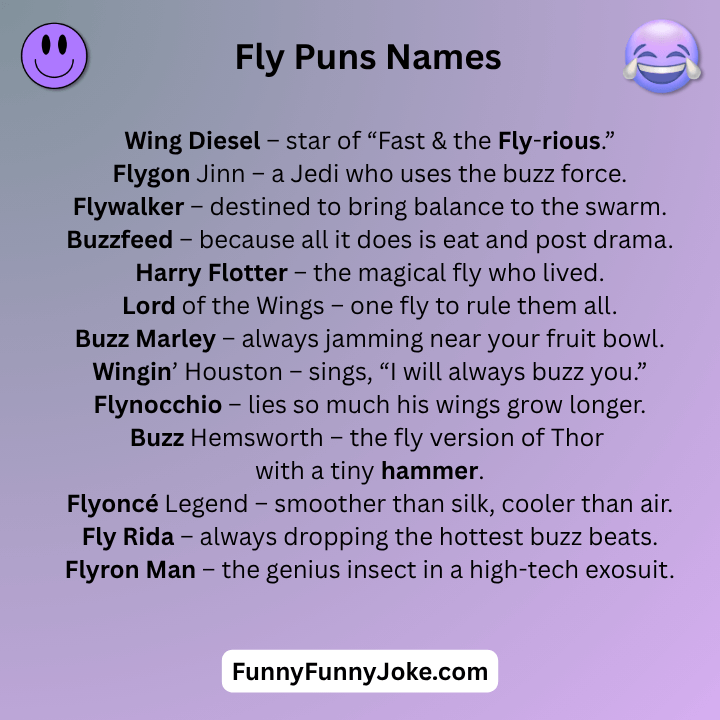 Fly Puns Names