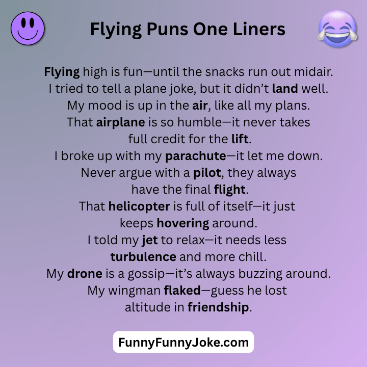 Flying Puns One Liners