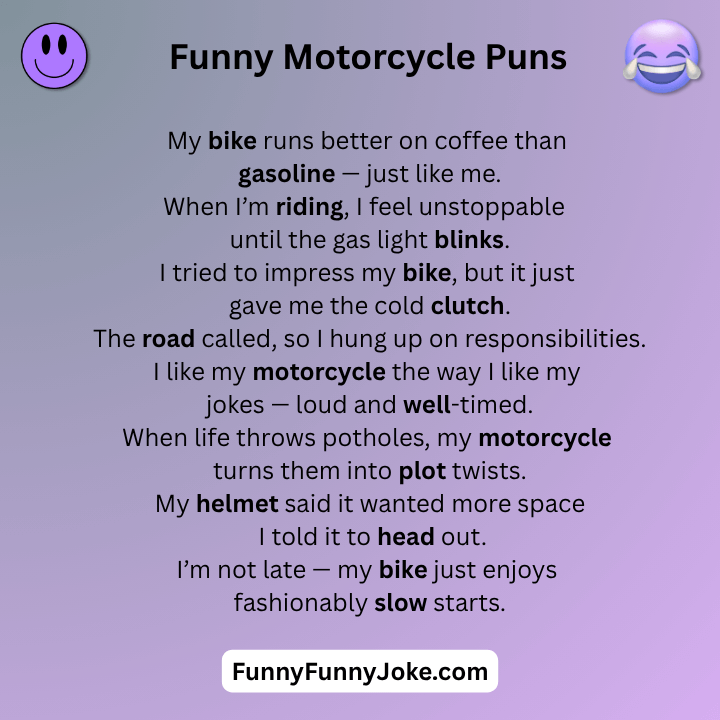 Funny Motorcycle Puns