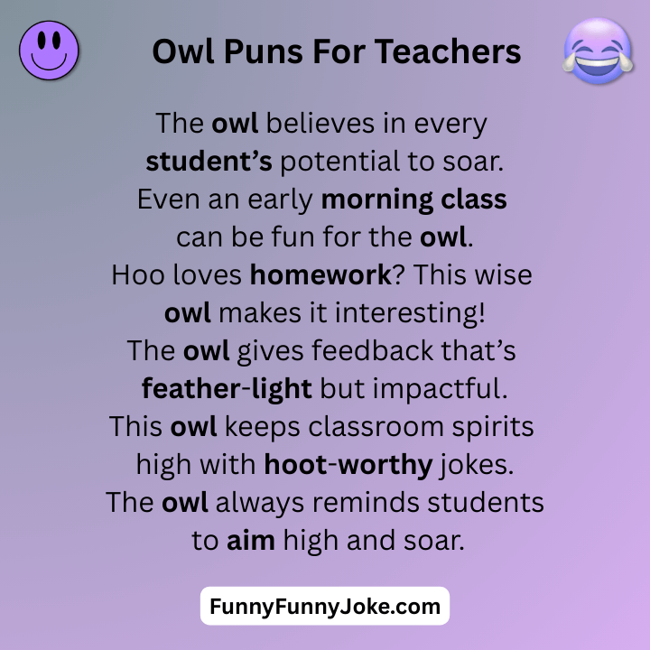 Owl Puns For Teachers