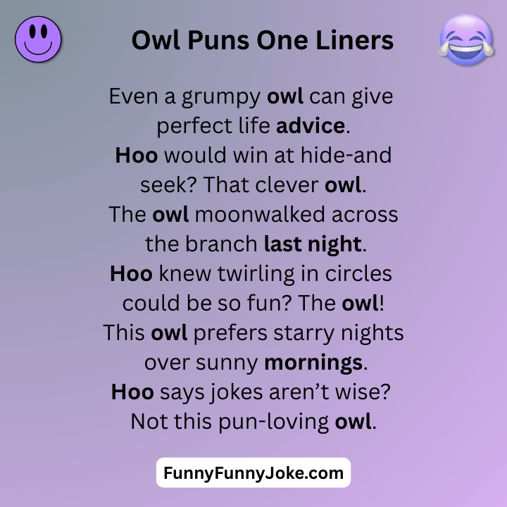 Owl Puns One Liners