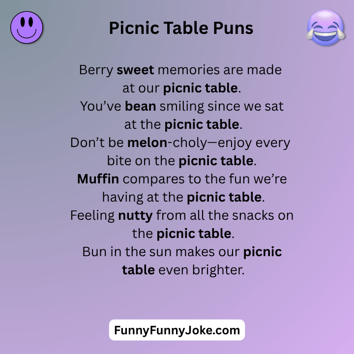 Picnic Table Puns
