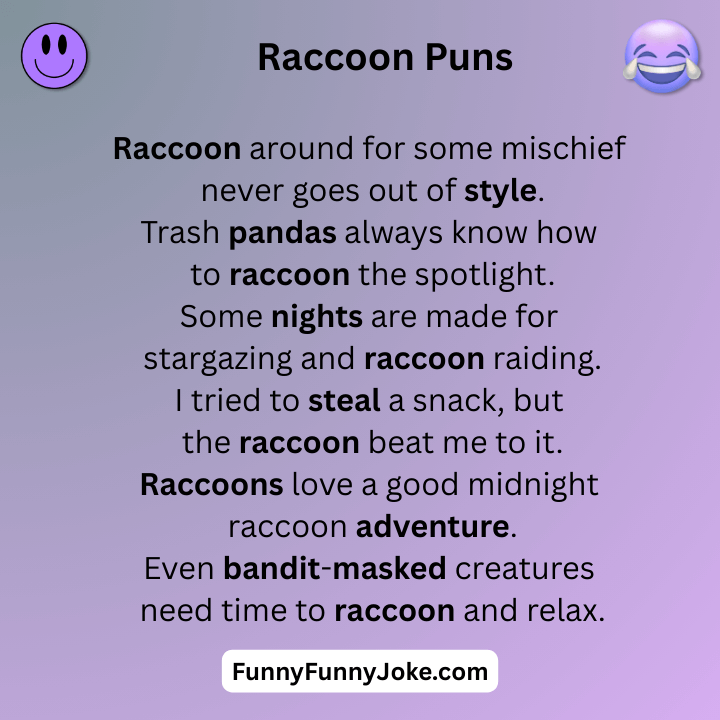 Raccoon Puns