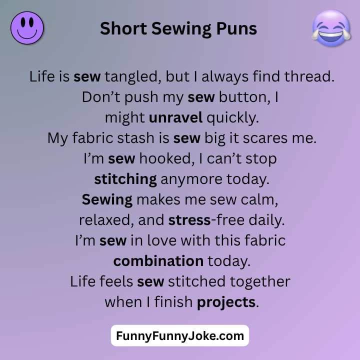 Short Sewing Puns