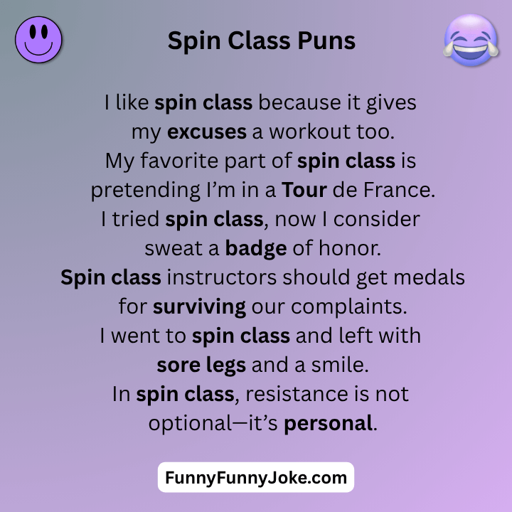 Spin Class Puns