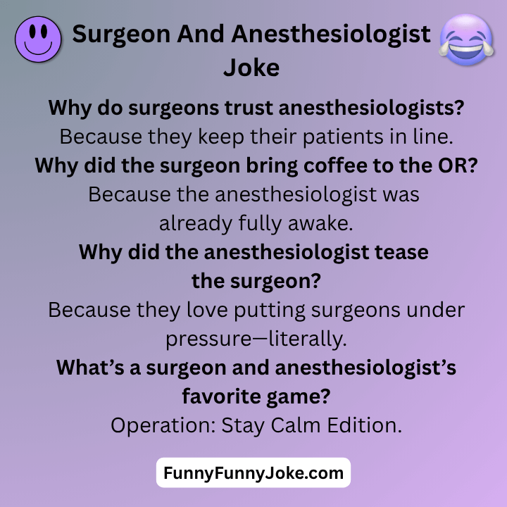 Surgeon And Anesthesiologist Joke