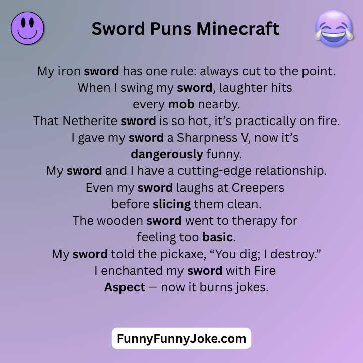 Sword Puns Minecraft