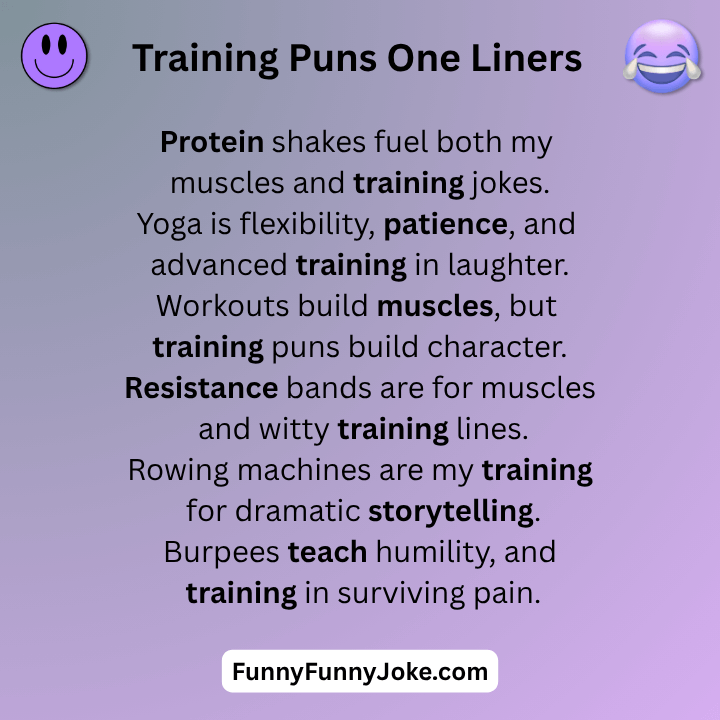 Training Puns One Liners