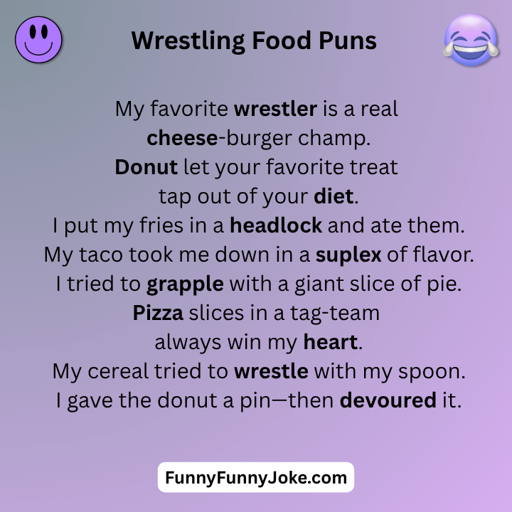 Wrestling Food Puns