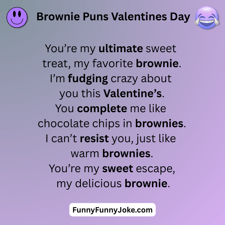 Brownie Puns Valentines Day