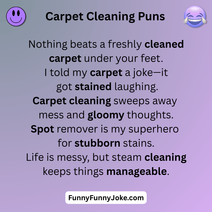 Carpet Cleaning Puns