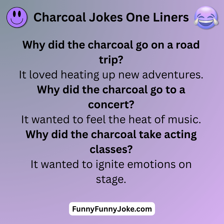 Charcoal Jokes One Liners