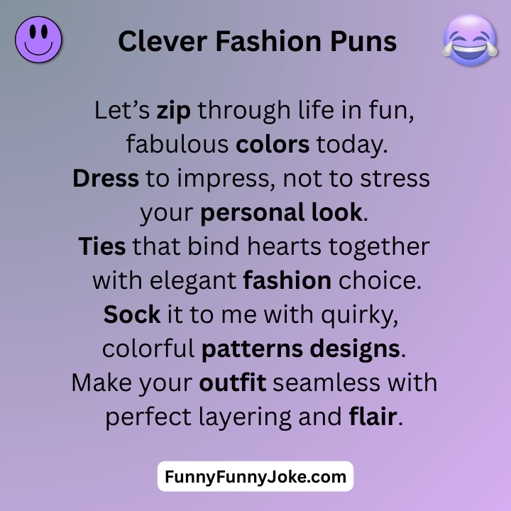 Clever Fashion Puns