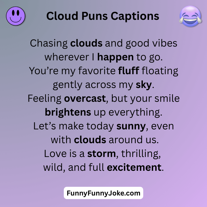 Cloud Puns Captions