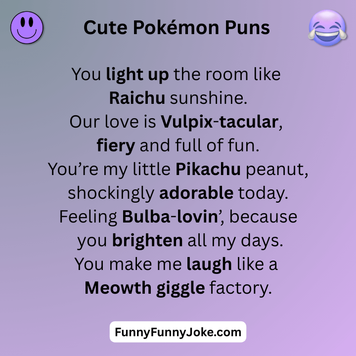Cute Pokémon Puns