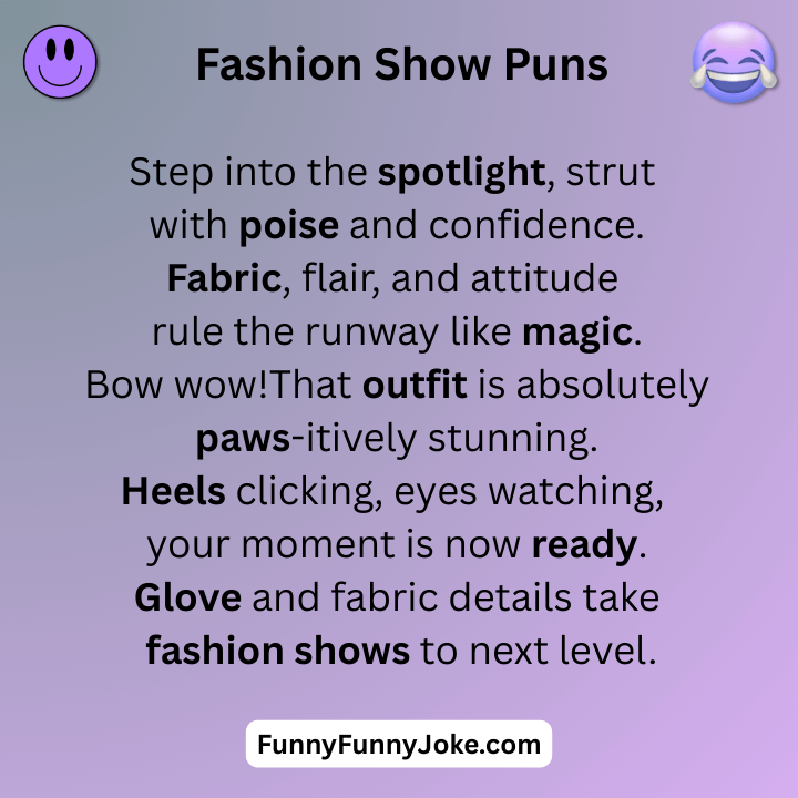 Fashion Show Puns