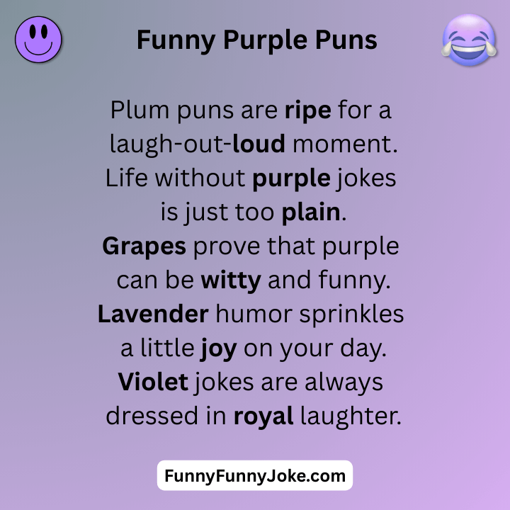 Funny Purple Puns