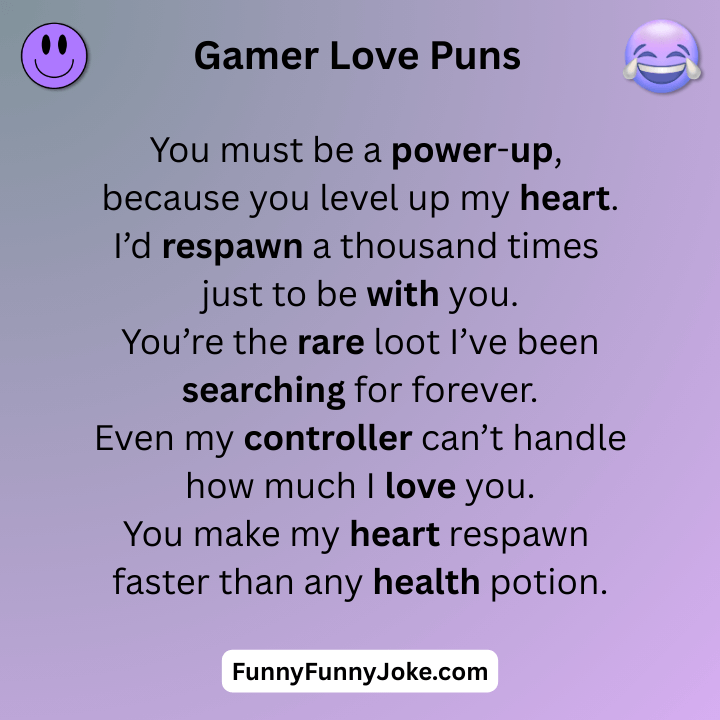 Gamer Love Puns