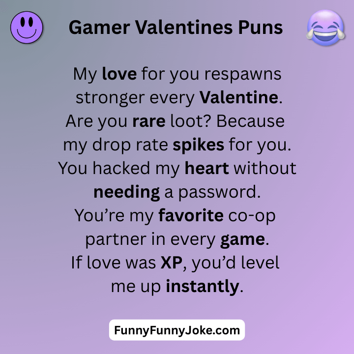 Gamer Valentines Puns