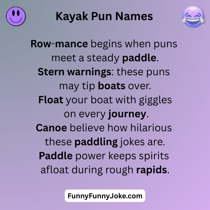 Kayak Pun Names