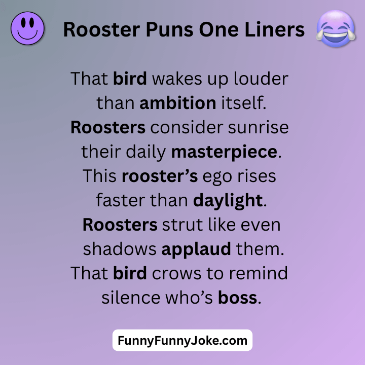 Rooster Puns One Liners