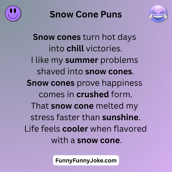 Snow Cone Puns