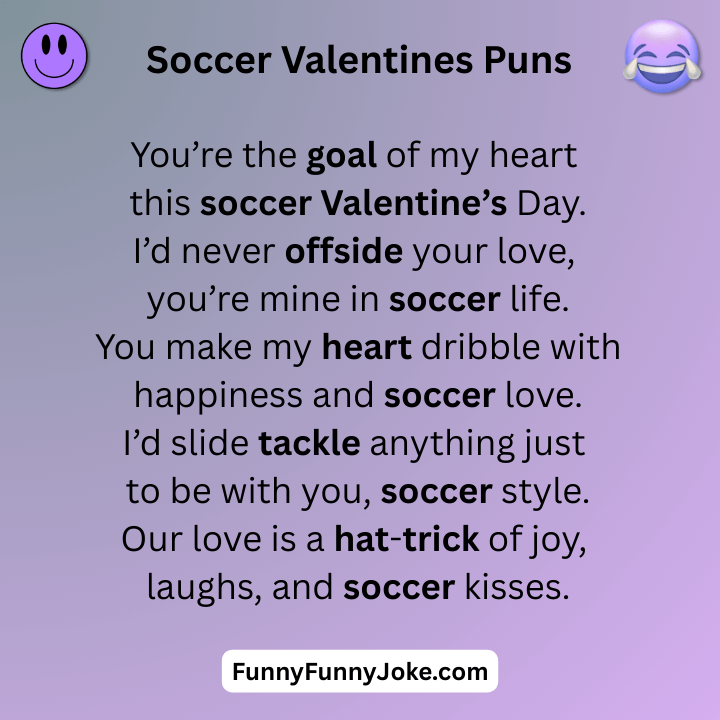 Soccer Valentines Puns