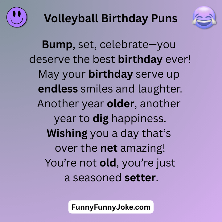 Volleyball Birthday Puns