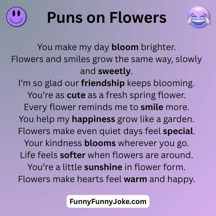 Cute Flower Puns