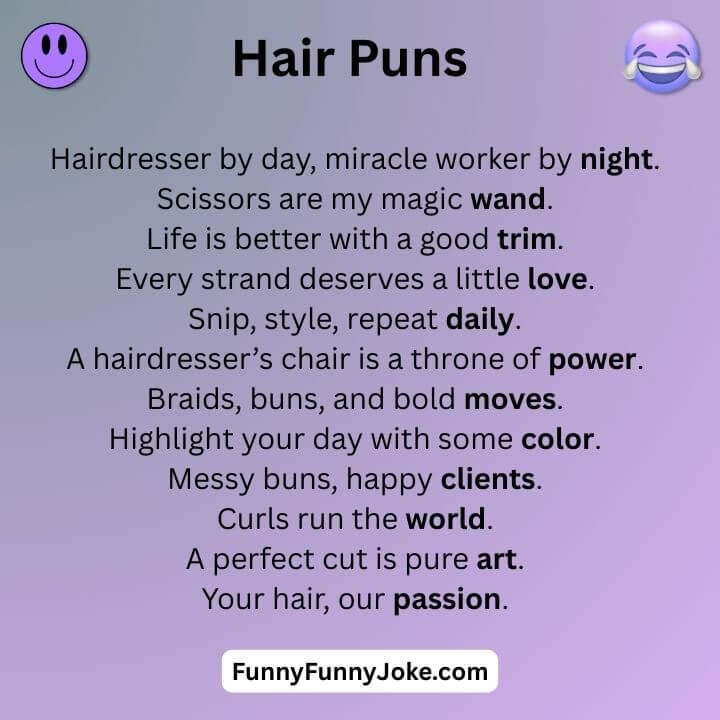 Hairdresser Puns